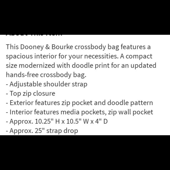 Dooney & Bourke Crossbody Purse - Picture 4 of 10